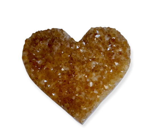 Rough Citrine Cluster Heart