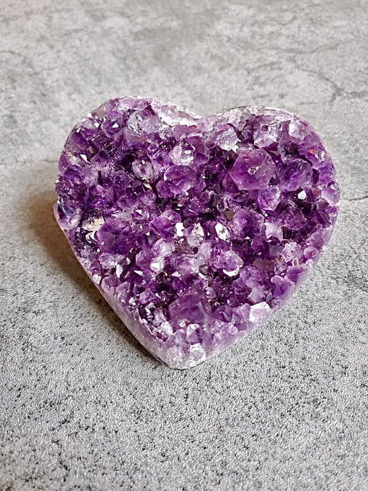 Rough Amethyst Cluster Heart