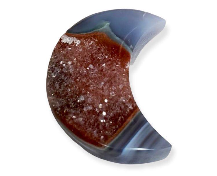 Agate Geode Crescent Moon